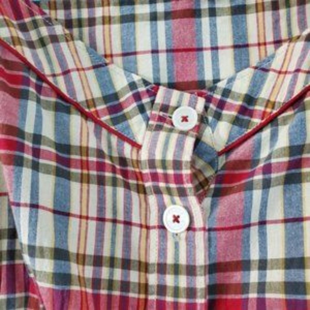 Tommy Hilfiger | Plaid button down pleated tank L - Picture 11 of 11